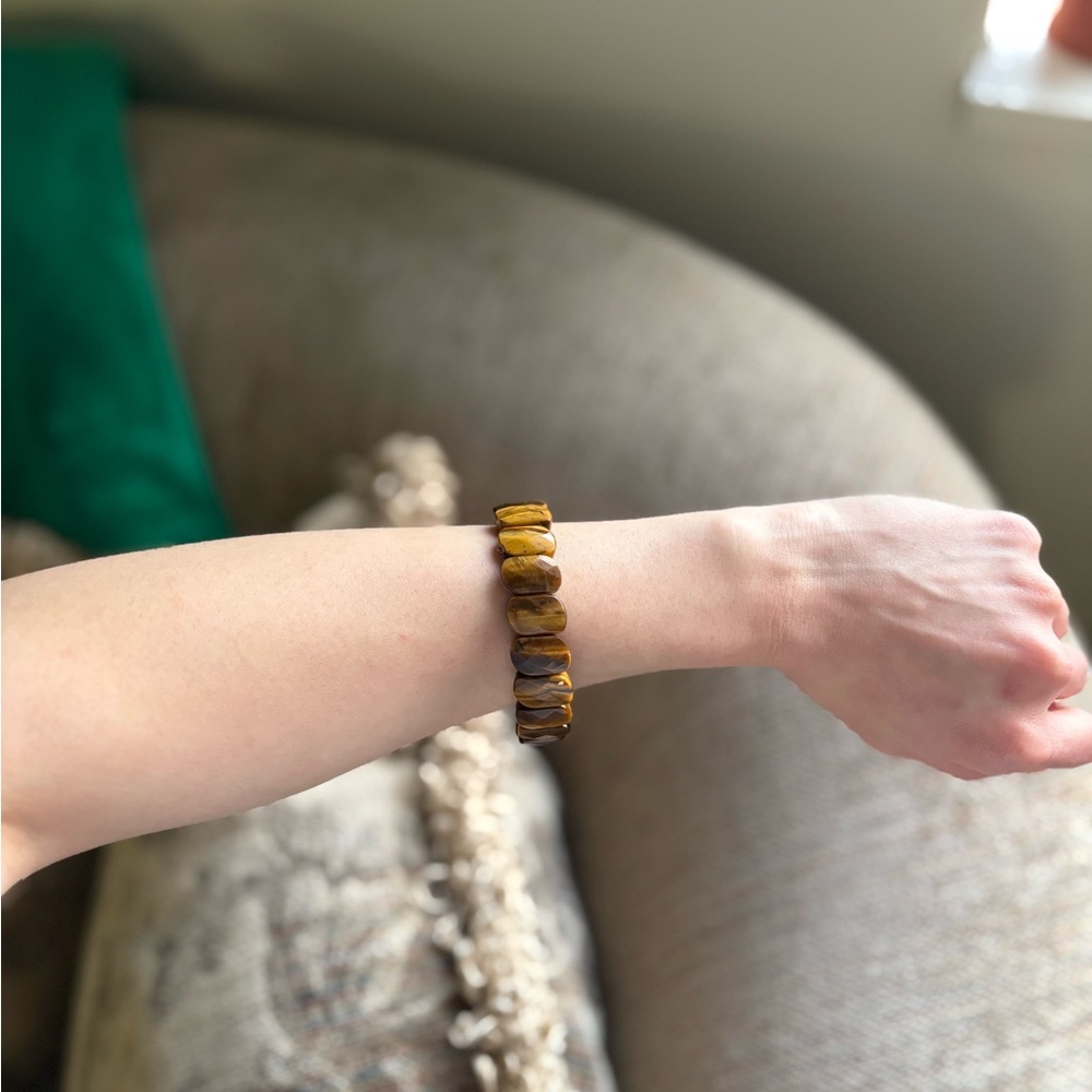 Tiger's Eye Rectangular Beaded Bracelet - image 3